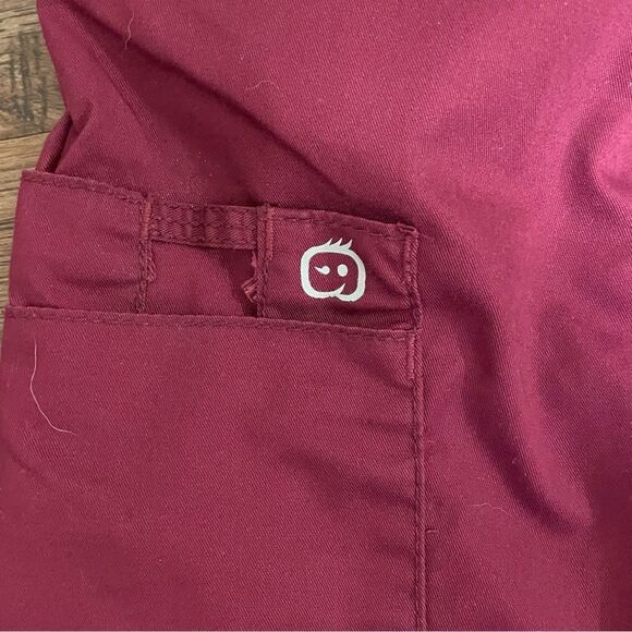 Spread Good Cheer Wine Burgundy Scrub Uniform Pants Size 2XL - Picture 2 of 9